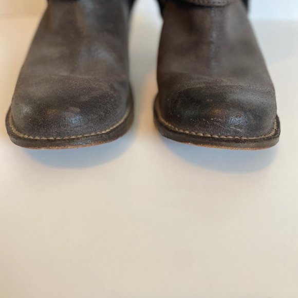 Frye Carmen Harness distressed brown cowboy boots size 7 - Picture 4 of 5